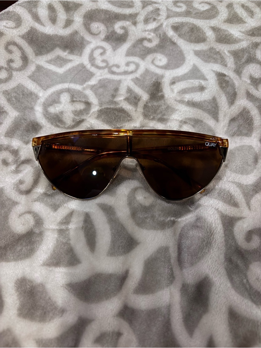 Quay Australia Brown Shield Visor Sunglasses